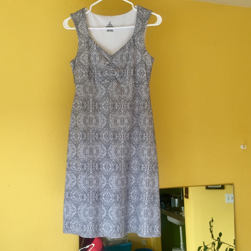 Prana stretch organic cotton empire sheath dress S